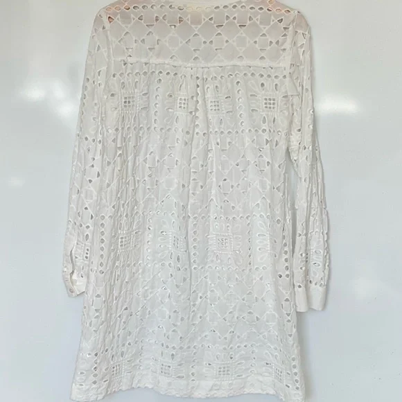Anthropologie Maeve women’s white lace tunic dress cover-up. - Picture 2 of 8